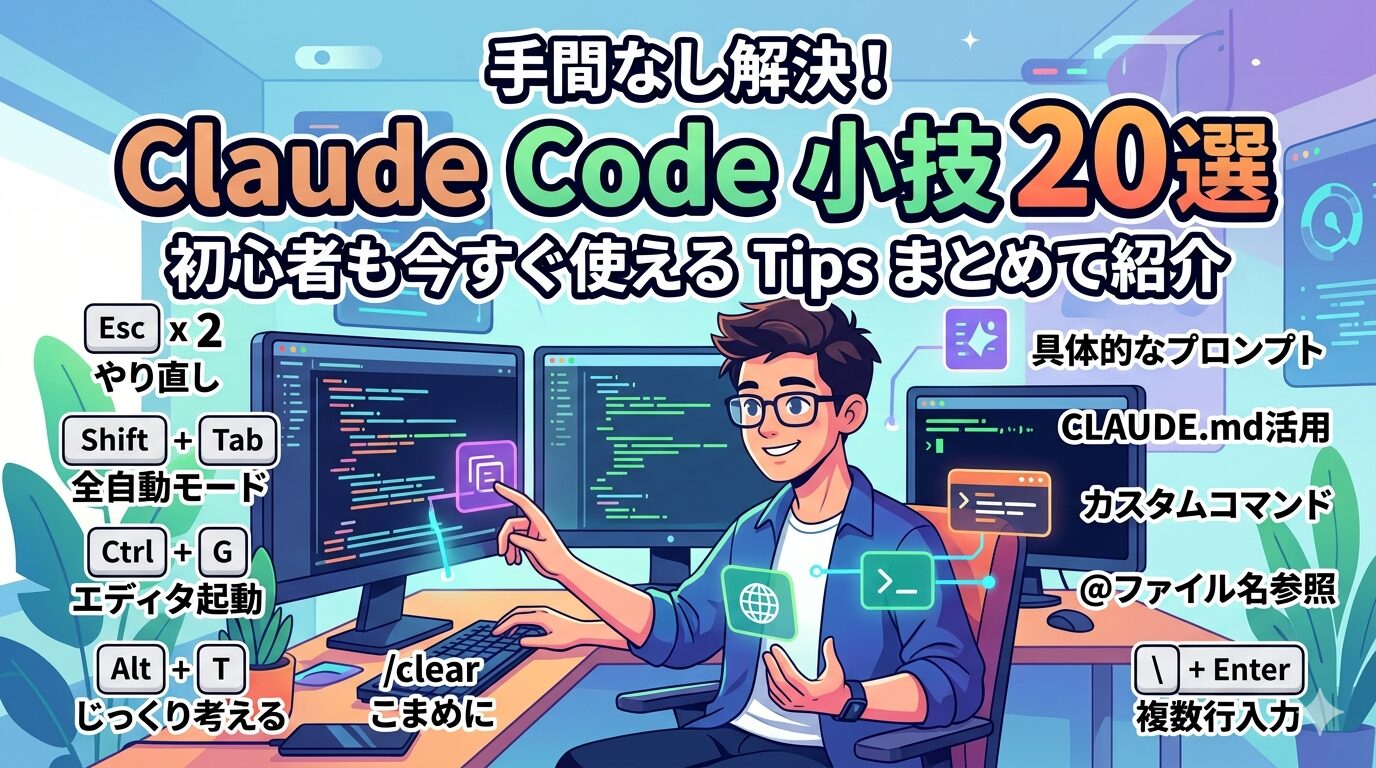 【保存版】Claude Code の作業効率を上げる小技・Tips 20選